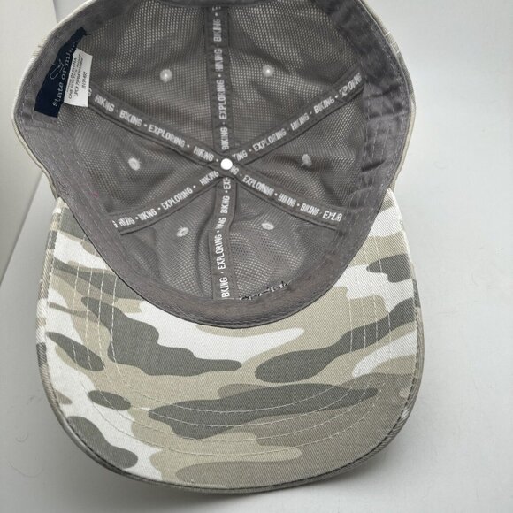 State Of Mine Camo Outdoorsy Baseball Cap Hat Adjustable Strap Adventure Hat G69 - Picture 4 of 5